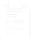Icon of a clipboard with a checklist.